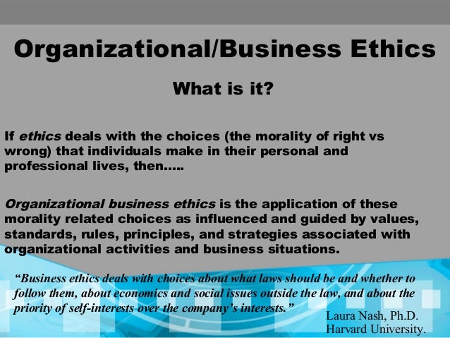 what is ethics ethical behaviour in an organisation